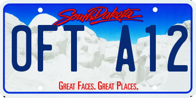 SD license plate 0FTA12