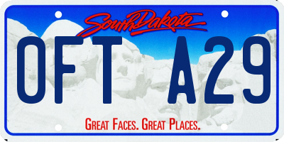 SD license plate 0FTA29