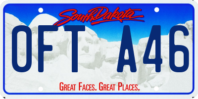 SD license plate 0FTA46