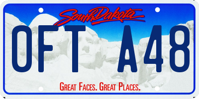 SD license plate 0FTA48