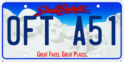 SD license plate 0FTA51