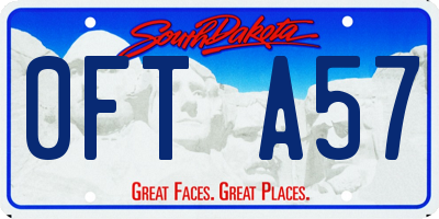 SD license plate 0FTA57