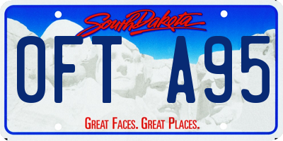 SD license plate 0FTA95