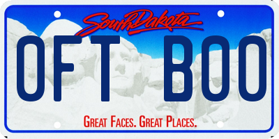 SD license plate 0FTB00