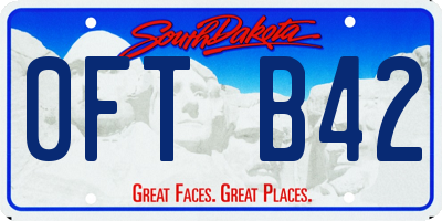 SD license plate 0FTB42