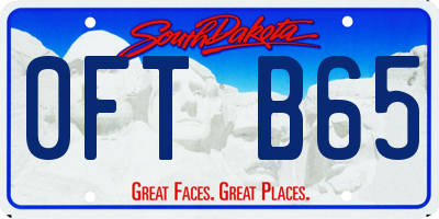SD license plate 0FTB65