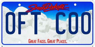 SD license plate 0FTC00