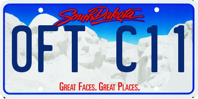 SD license plate 0FTC11