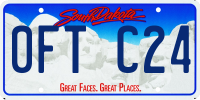 SD license plate 0FTC24