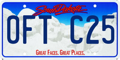 SD license plate 0FTC25