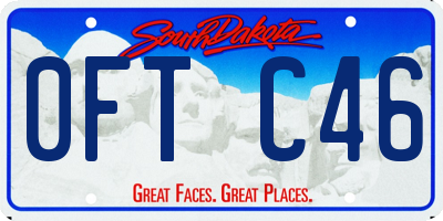 SD license plate 0FTC46