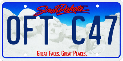 SD license plate 0FTC47