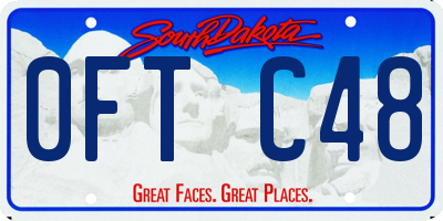 SD license plate 0FTC48
