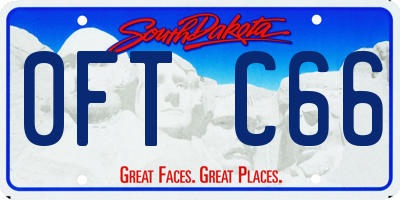 SD license plate 0FTC66