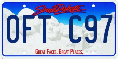 SD license plate 0FTC97