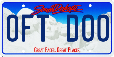 SD license plate 0FTD00