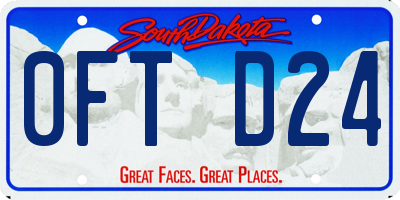 SD license plate 0FTD24