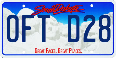 SD license plate 0FTD28