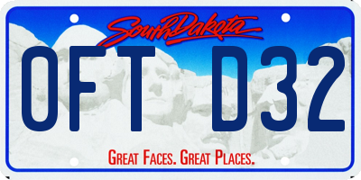 SD license plate 0FTD32