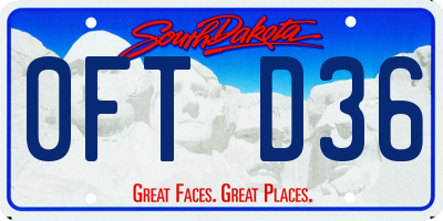 SD license plate 0FTD36
