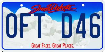 SD license plate 0FTD46