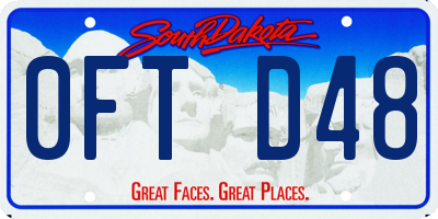 SD license plate 0FTD48