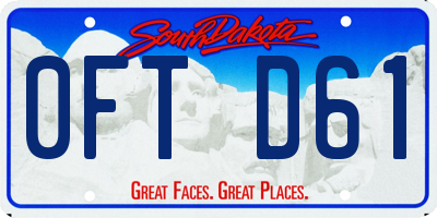 SD license plate 0FTD61