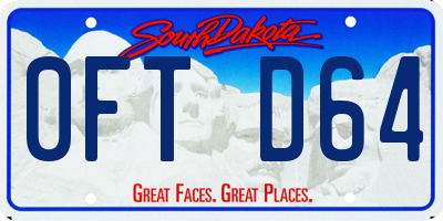 SD license plate 0FTD64