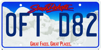 SD license plate 0FTD82