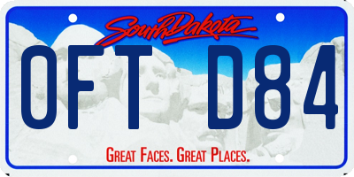 SD license plate 0FTD84