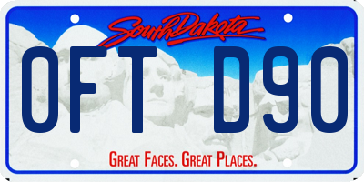 SD license plate 0FTD90