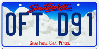 SD license plate 0FTD91