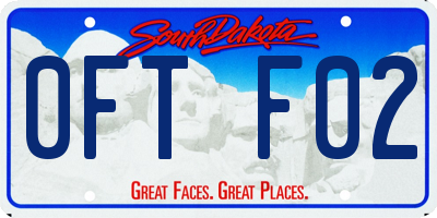 SD license plate 0FTF02