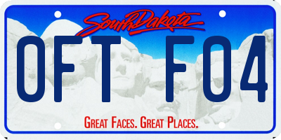 SD license plate 0FTF04