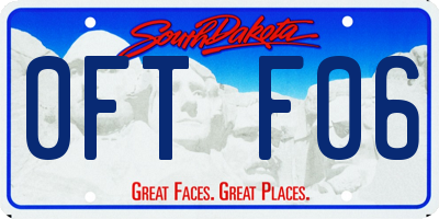 SD license plate 0FTF06