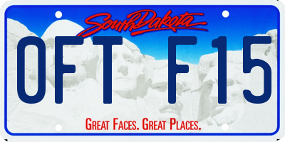 SD license plate 0FTF15