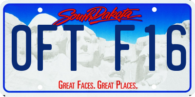 SD license plate 0FTF16