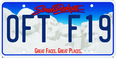 SD license plate 0FTF19