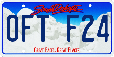 SD license plate 0FTF24