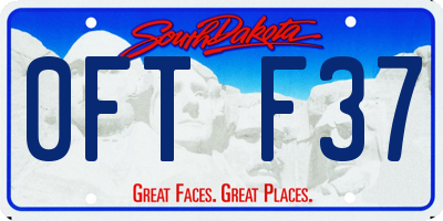 SD license plate 0FTF37