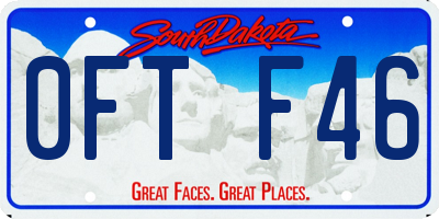 SD license plate 0FTF46