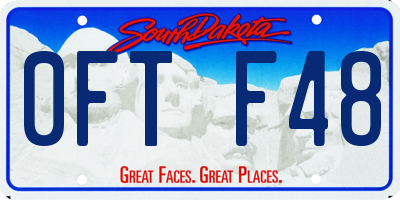SD license plate 0FTF48