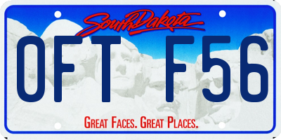 SD license plate 0FTF56