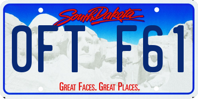 SD license plate 0FTF61