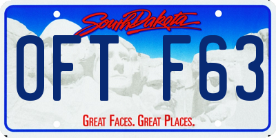 SD license plate 0FTF63