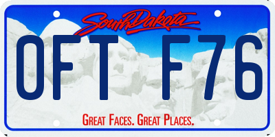 SD license plate 0FTF76