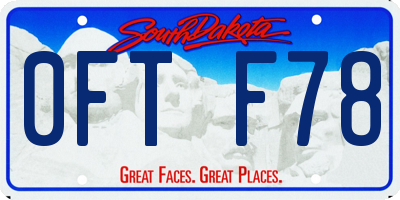 SD license plate 0FTF78