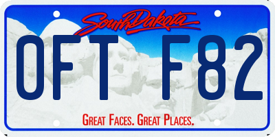 SD license plate 0FTF82