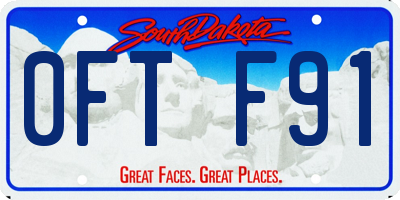 SD license plate 0FTF91
