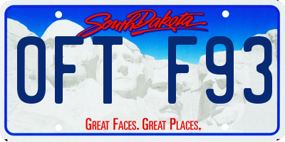 SD license plate 0FTF93